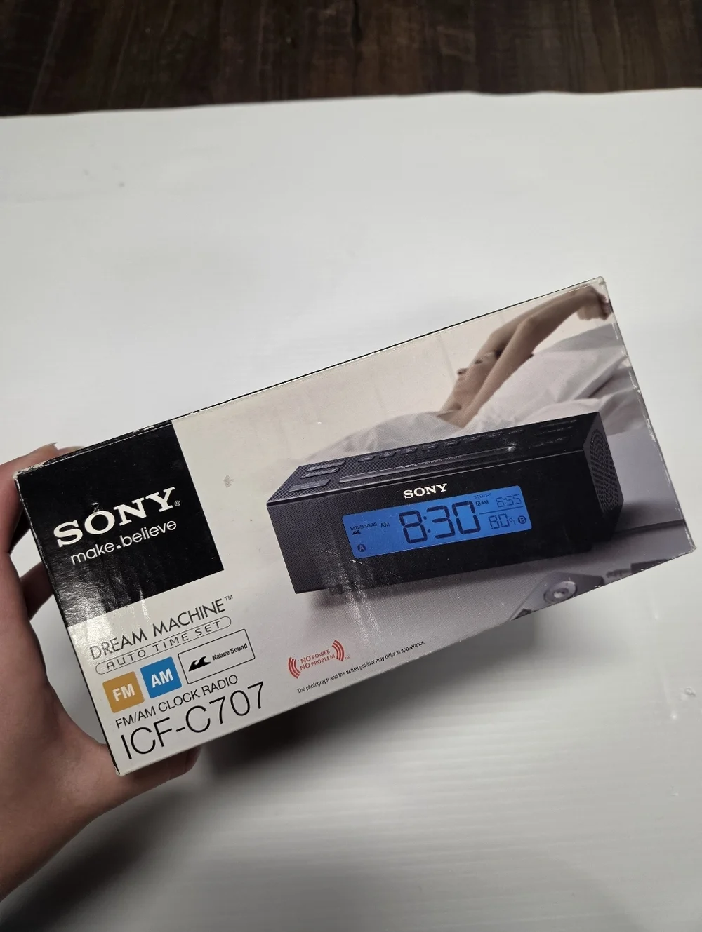 New Sony ICF-C707 Dream Machine AM/FM Clock Radio W/ Temp Sensor Nature Sounds